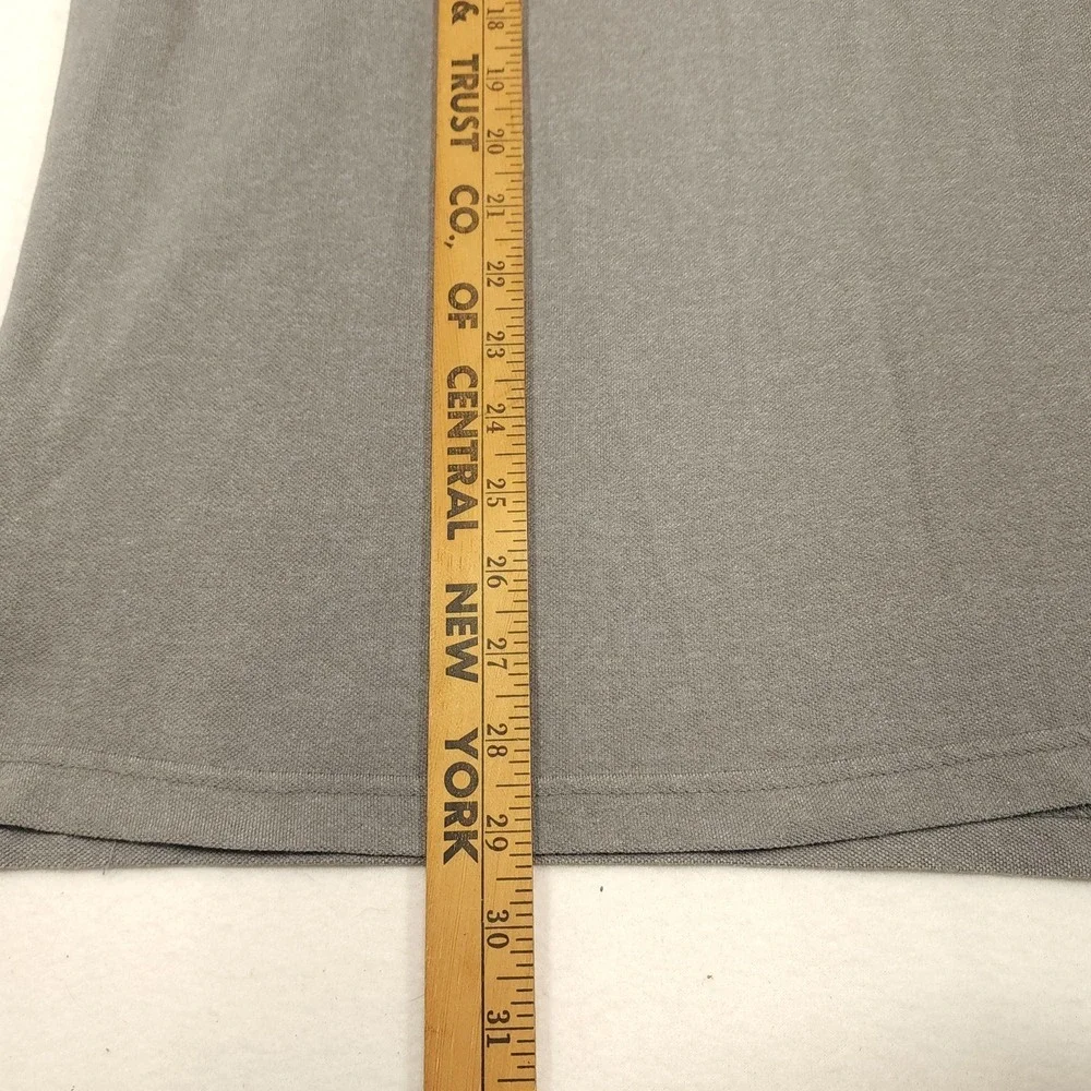 Banana Republic Polo Shirt Mens Large Gray Short Sleeve Striped‎ Cotton Collared